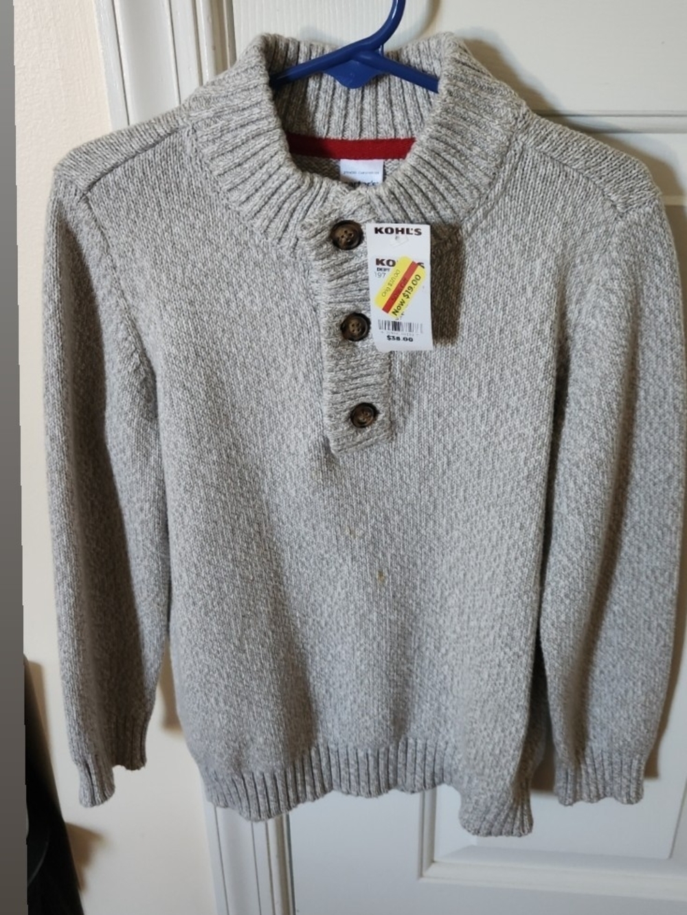 Carter's Light Beige Turtleneck Button Sweater
